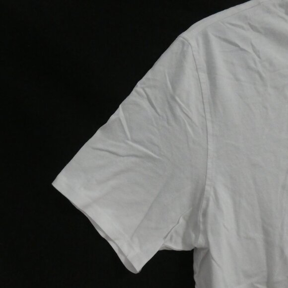 BLACK BROWN 1826 Super Soft Tee | medium | White Cotton V-Neck Short Sleeve Tee - Picture 3 of 12